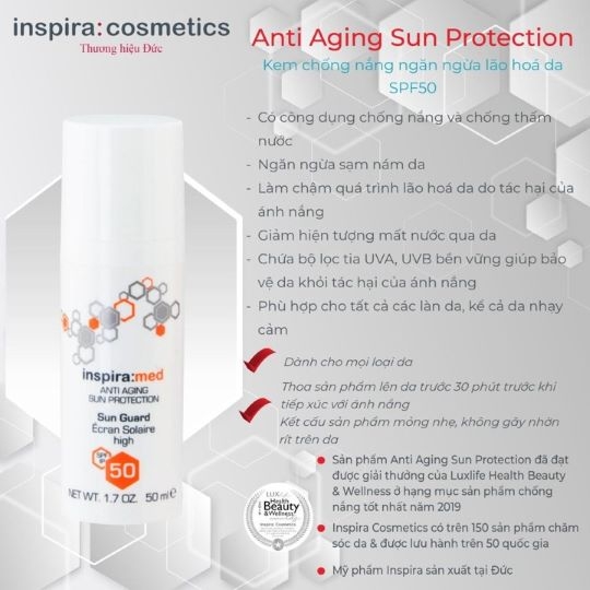 Kem chống nắng INSPIRA Sun Guard 50ml